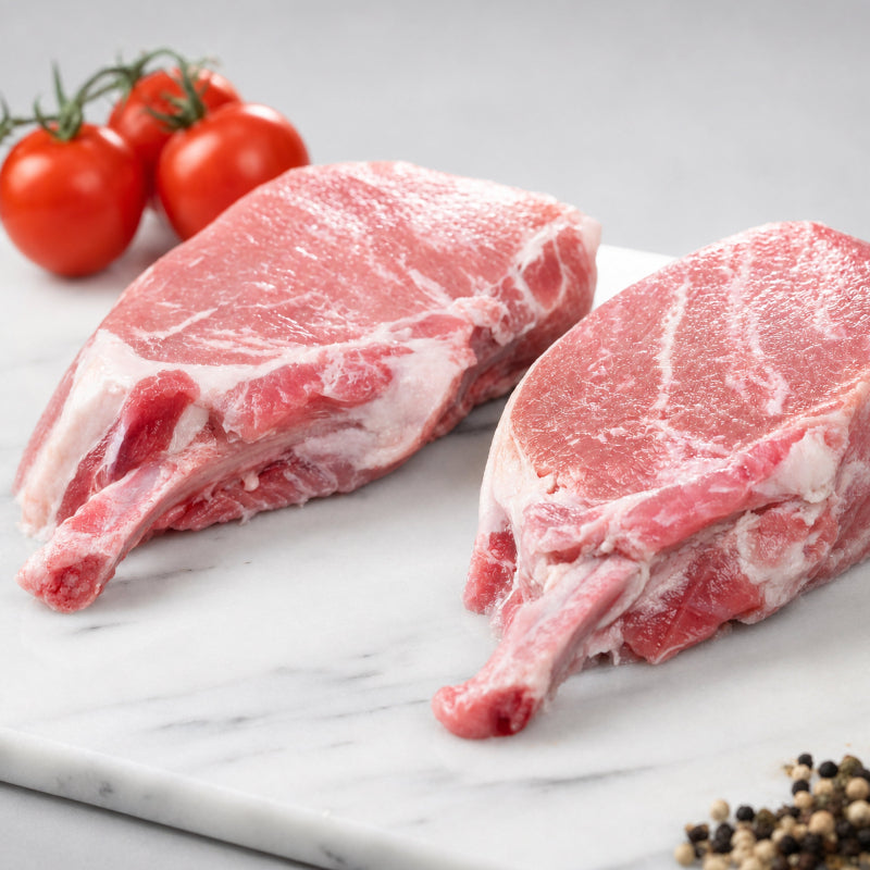 Prime Berkshire French-cut Pork Chops (14oz)